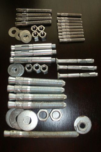 Lot of 24 concrete anchors  13 stainless steel &amp; 11 non stainless for sale