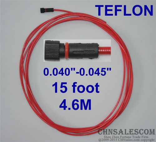 Teflon liner 15ft  lincoln tweco mig welding guns wire size 0.040&#034;-0.045&#034; for sale