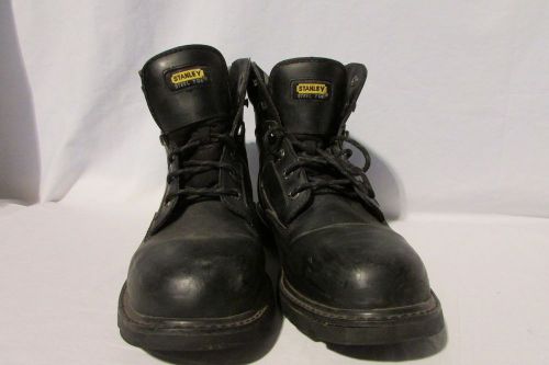 Stanley Steel Toed Work Boots Men&#039;s Size 12W Black Lace Up