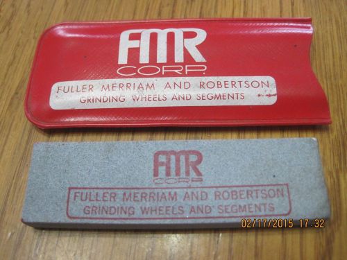 Vintage Sharpening Stone Fuller Merriam Robertson FMR Pocket stone  3 1/2 x 1