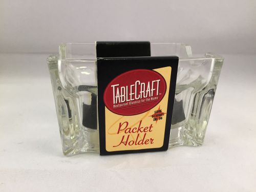 Tablecraft sugar packet holder commercial quality new clear glass