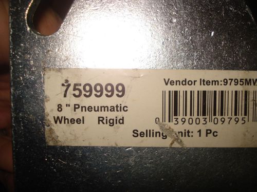 Lot of 4 - pnuematic 8&#034; wheel rigid - heavy duty  caster no wheels for sale