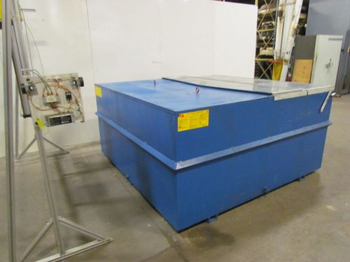 84&#034;wx84&#034;lx40&#034;t 163 gallon fabricated soak tank pneumatic lid lifting system for sale