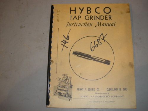 Hybco Model 1100 Tap Grinder Instruction Manual