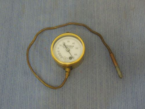 Vintage serviceman brass thermometer  marsh instrument co remote sensing for sale