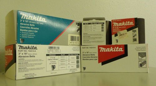 34 makita 3&#034;x18&#034; 120 grit abrasive belts for wood/metal 742313-a, 742313-a-2 for sale