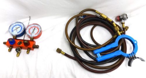 Snap-on r134a dual manifold gauge w/ hose for sale