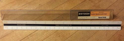 Vintage Dietzgen Rule Engineering Drafting Triangular Scale Germany 1667BG