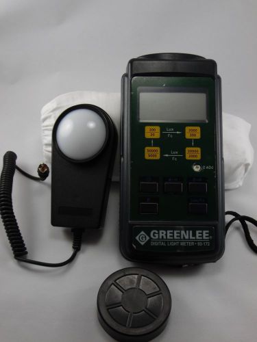 GREENLEE DIGITAL LIGHT METER 93-172 VERY GOOD CONDITION CASE INSTRUCTIONS