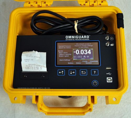 Omniguard differential pressure recorder -- no reserve &amp; free shipping for sale