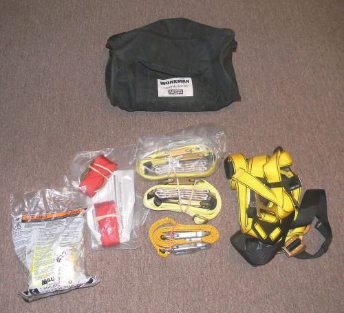 MSA Workman Safety Harness Kit - XL Poly Vest w/ Lanyards - MFG 2012