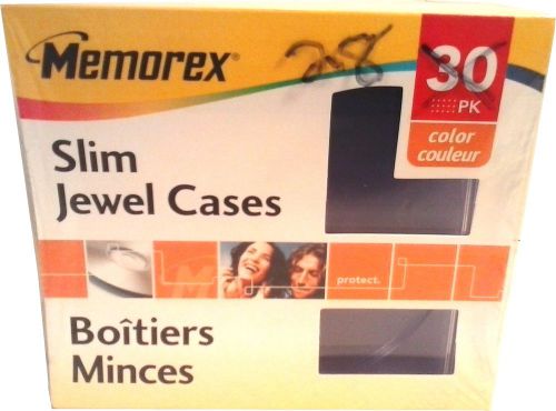 28 MULTI-COLORED PACK JEWEL CASES MEMOREX FREE SHIPPING!