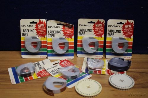 DYMO LABELING TAPE NEW PACKS SOME NUMBER LETTER HEADS INCLUDED     499788