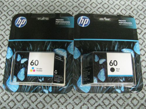 Brand NEW sealed HP 60 Tri-Color &amp; Black Genuine OEM Ink Cartridges