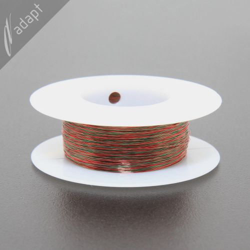 Twisted magnet wire, 2x#34, red/green, HPN, MW28, 100 ft, 12TPF