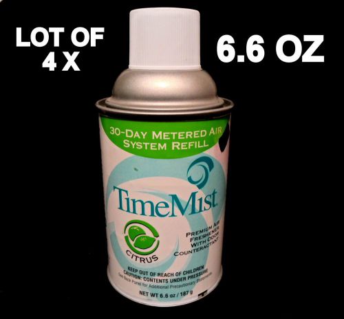 Lot of 4 timemist 30 day metered aerosol air fragrance citrus refills 6.6 oz new for sale