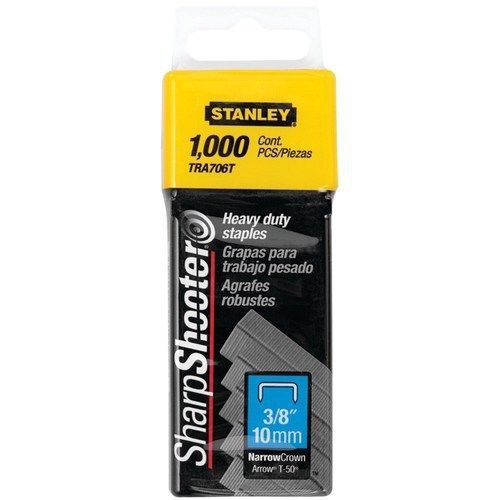 Stanley Sharpshooter Staples, 3/8 Inch Leg Length, 1000/Box (TRA706T)