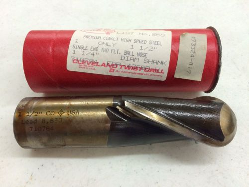 Cleveland twist 1-1/2&#034; 2 flute ball end mill (l559/c42680) for sale