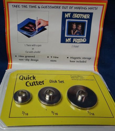 Quick Cutter Disks 3/16, 5/16, 7/16  Puzzle mates magic Matter Craft Scrapbook