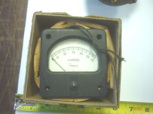 NEW OLD STOCK SIMPSON AMPERES  GAUGE ALTERNATING CURRENT