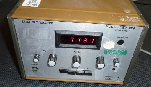 Integra Microwave Dual Wavemeter DWM 1800 1.-18.5 GHz inventory 620