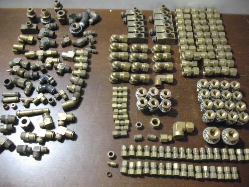 lot 11200) lot 29 pounds 190count+- brass fitting compression new/use