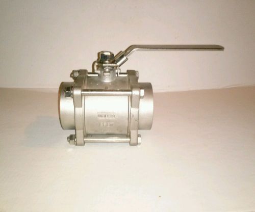 Warren 2&#034; 3 piece  full port weld butt stainless steel 1000 wog cf8m ball valve for sale