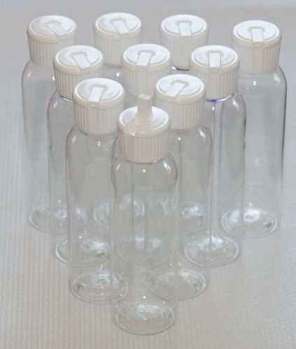 50 bottles 8-oz clear cosmo bullet bottle+white dispensing lid for sale