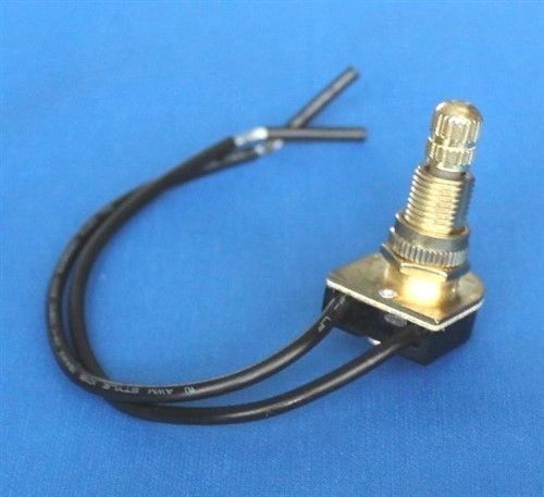 Zing Ear ZE-106M Rotary Lamp Light Fluorescent Switch Brass 6 AMP 5/8&#034; E89885