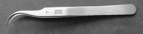 Ultra-fine Swiss Dumont curved forceps / tweezers. Dumoxel, #7.
