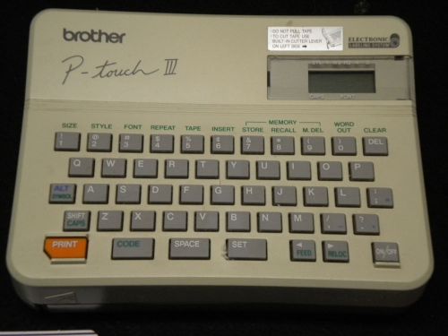 Brother P-Touch III Model PT-10 Label Maker Printer 3 Cartridges Bundle