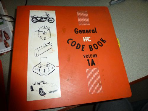 Hpc general code book volume 1a locksmith shop automobile codes key lock for sale