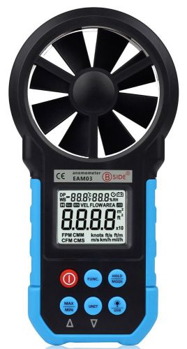 Anemometer air flow velocity temperature humidity 3in1 tester meter usb eam03 for sale