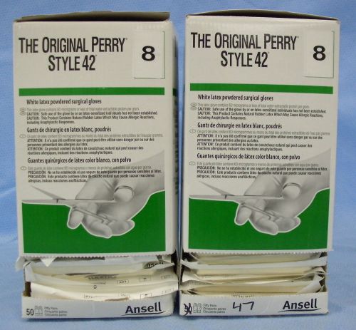 97 Pr/Pkgs Ansell &#034; The Original Perry Style 42&#034; Surgical Gloves #5711105