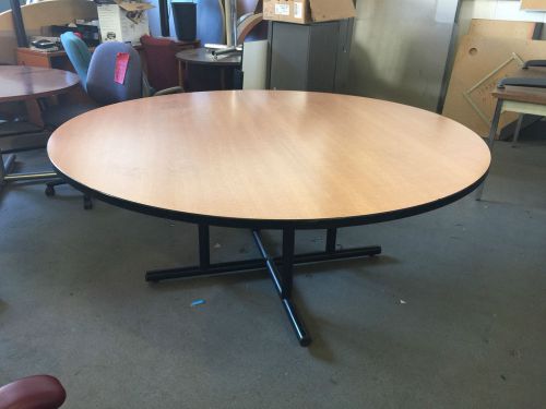 ROUND CONFERENCE/CAFETERIA TABLE LIGHT CHERRY COLOR LAMINATE TOP 72&#034;D