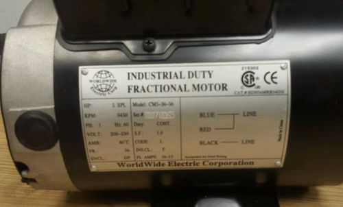 5 hp single phase motor 230 volts Worldwide Electric