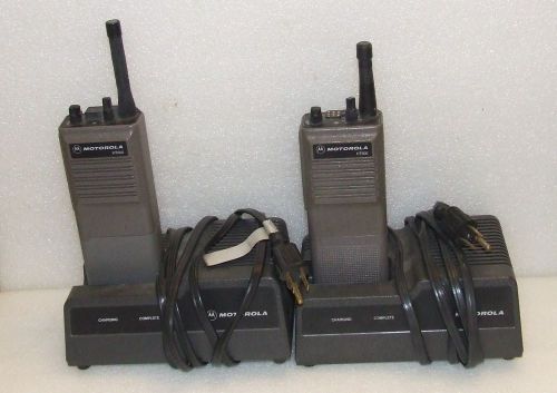 2x motorola ht600 hand held radio w/fast chargers as is for sale