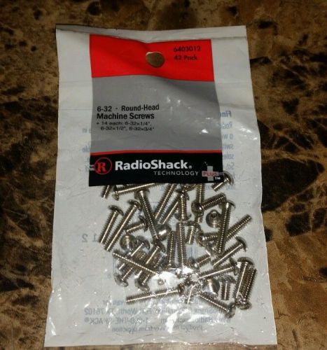 Radioshack® 6-32 round-head machine screws (42-pack) mod: 6403012 for sale