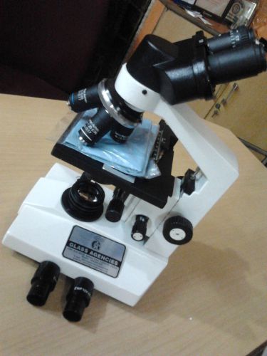 Binocular Microscope with black, Long Objective &amp; Eye Piece with Halogen Light