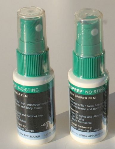 2 bottles medline sureprep skin spray no-sting 28ml, exp 4/16 for sale