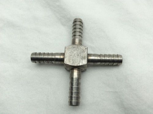 1/4&#034; food grade stainless steel hose barb fitting cross for sale