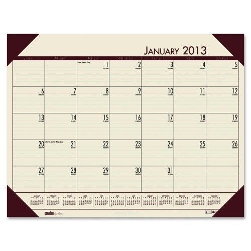 House of Doolittle Ecotones Compact Desk Pad Calendar 22&#034; W x17&#034; D Tan