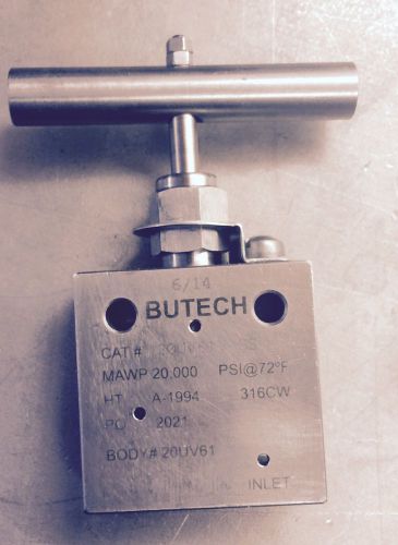 Autoclave Engineers Medium Pressure Temp Needle valve 20,000 PSI 316SS