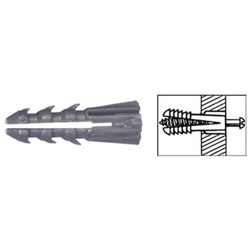 CRL 1/4&#034; Plastic Screw Anchor Without Shoulder - 100 Each
