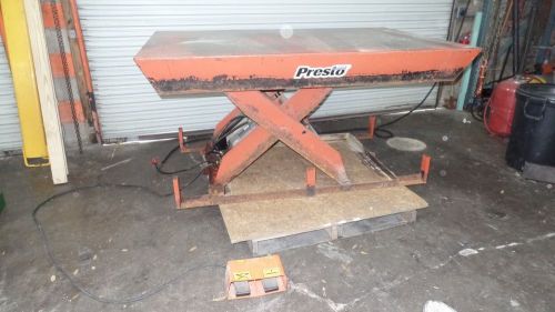 Presto hydraulic lift 4000 lb 48&#034; x 72&#034; table 3 phase x3w36-40 for sale