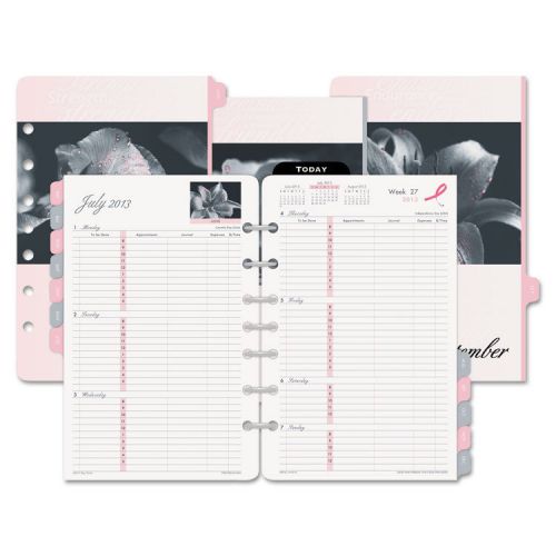 Day-timer pink ribbon two-page-per-week organizer refill, 5-1/2 x 8-1/2, 2015 for sale