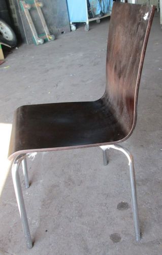 9 BENT PLYWOOD STACKING CHAIRS MS MAINSTAYS BROWN ESPRESSO