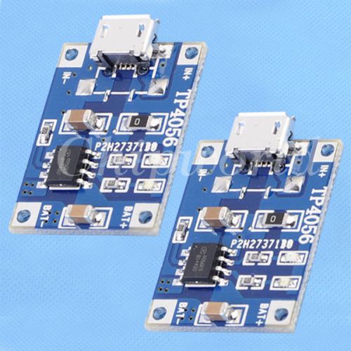 2pcs Micro USB 5V 1A Lithium Battery Charging Board Charger Module 5V 1A
