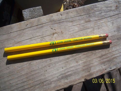 John Deere Wooden Writing Advertisment Yellow/Green Pencils  1937-1987   Vintage