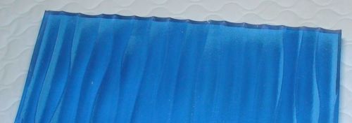 3/8&#034; Thick 3Form Varia Ecoresin Ridge Texture Blue Plastic Sheet, Lot of 2 pcs